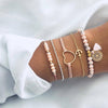 30 Styles Mix Turtle Heart Pearl Wave LOVE Crystal Marble Charm Bracelets for Women Boho Tassel Bracelet Jewelry Wholesale