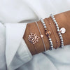 30 Styles Mix Turtle Heart Pearl Wave LOVE Crystal Marble Charm Bracelets for Women Boho Tassel Bracelet Jewelry Wholesale