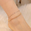 Bohemian Silver Color Anklet Bracelet On The Leg Fashion Heart Female Anklets Barefoot For Women Leg Chain Beach Foot Jewelry