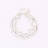 Bohemian Silver Color Anklet Bracelet On The Leg Fashion Heart Female Anklets Barefoot For Women Leg Chain Beach Foot Jewelry