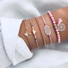 30 Mixed Turtle Marble Lotus Heart Bracelet Set Bohemian Women Multi-layer Beaded Bracelet Vintage Tassel Bracelet Wholesale