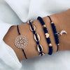 30 Mixed Turtle Marble Lotus Heart Bracelet Set Bohemian Women Multi-layer Beaded Bracelet Vintage Tassel Bracelet Wholesale