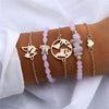 30 Mixed Turtle Marble Lotus Heart Bracelet Set Bohemian Women Multi-layer Beaded Bracelet Vintage Tassel Bracelet Wholesale